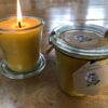 Handgefertigte Bienenwachskerze aus 100 % reinem Bienenwachs im 290 ml Glas