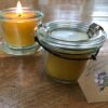 Handgefertigte Bienenwachskerze aus 100% reinem Bienenwachs im 80 ml Glas